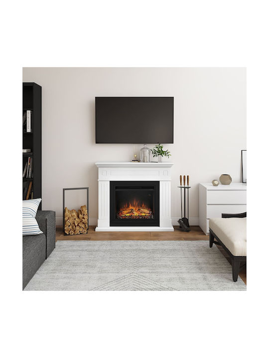 Tagu Larsen Floor Electric Fireplace 1500W 60x50.3cm White