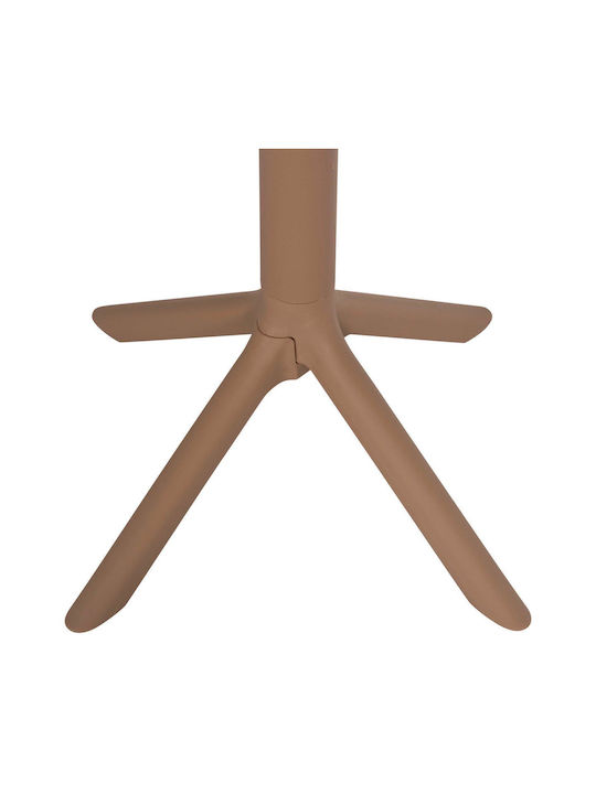 Garten- und Terrassentisch Verpflegung für Kleine Außenbereiche aus Polypropylen Zusammenklappbar Terrin Cappuccino 60.5x60.5x75cm