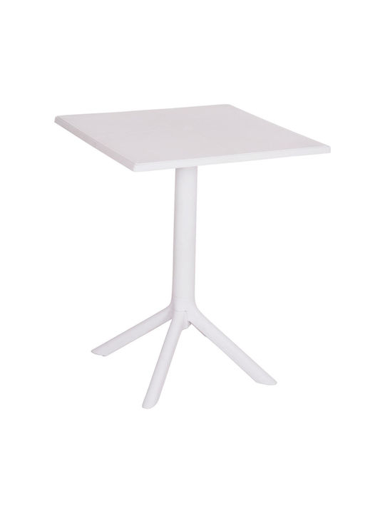 Tisch Zusammenklappbar Terrin White 60.5x60.5x76.5cm