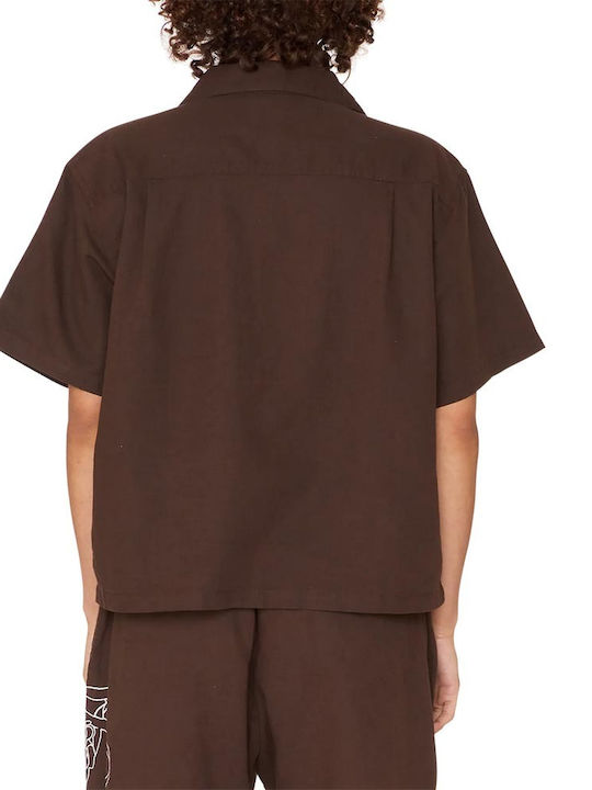 Slippers Women's Short Sleeve Shirt Brown