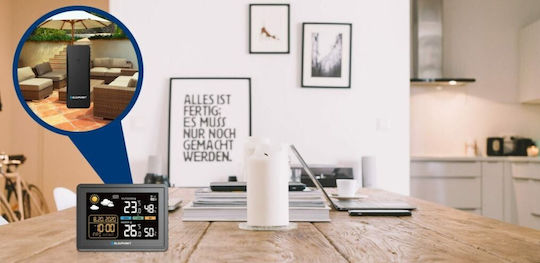 Blaupunkt 13-WS30BK Wireless Analog Weather Station Tabletop Black