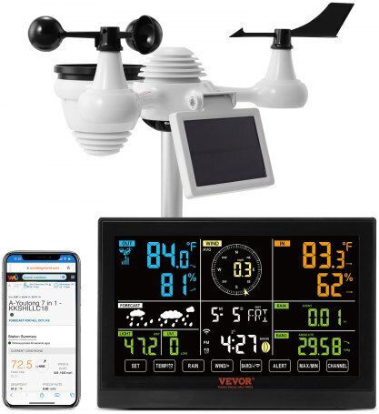 Vevor TYNQ75VAWIFI7T9PDV2 Wireless Digital Weather Station Tabletop