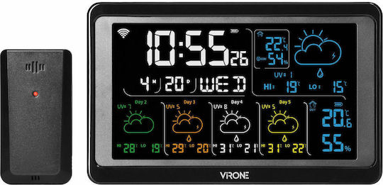 Orno Wireless Digital Weather Station Tabletop Black