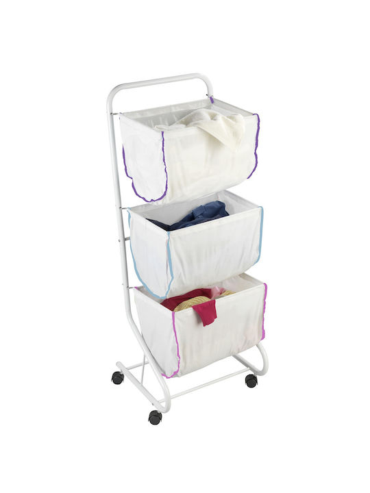 Wenko Escala Καλάθι Απλύτων Μεταλλικό 99lt 46x44x126cm Λευκό
