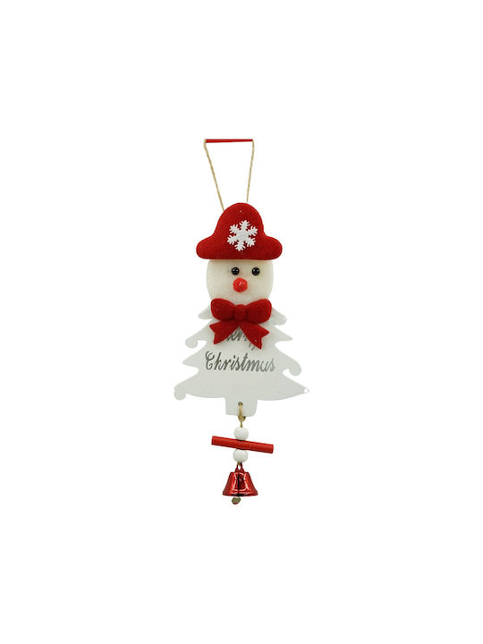 Ornament Om De Zăpadă Din Lemn Alb 8x20cm