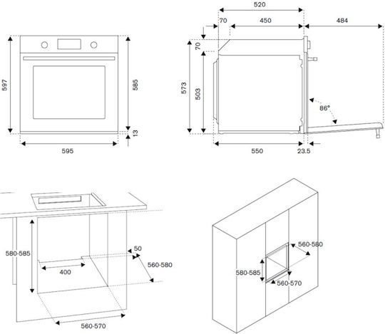 Bertazzoni Eingebautes Haushaltsgeräte-Set