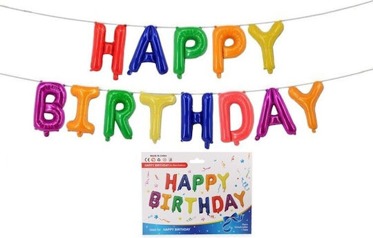 Satz 13 Folienballons Flippy Girlande Typ Happy Birthday Design 40 Cm Mehrfarbige