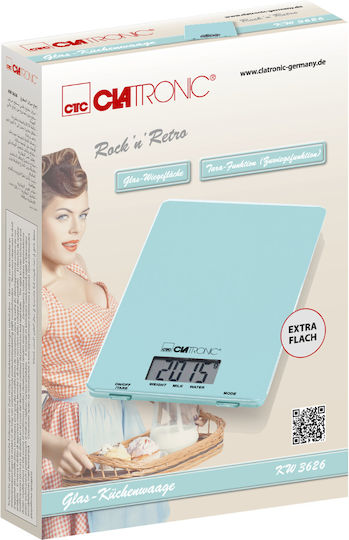Clatronic Digital Kitchen Scale Up To 0.49kg Green