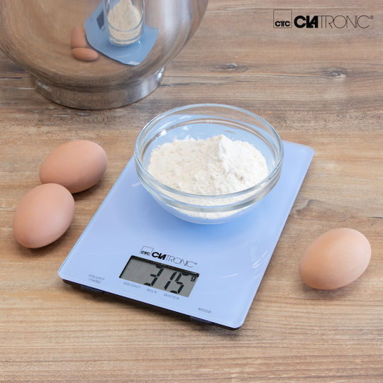 Clatronic Ψηφιακή Ζυγαριά Κουζίνας έως 0.49kg Μπλε