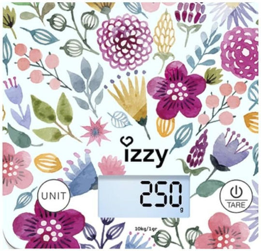 Izzy IZ-7007 Ψηφιακή Ζυγαριά Κουζίνας έως 10kg Floral