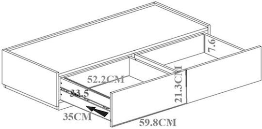 Comoda pentru Dormitor Sonlen Oak 120x40x72buc