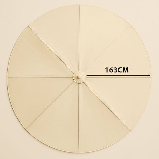 Lianos Replacement Corner Umbrella With Dimension 300cm Square Replacement Umbrella's Fabric Ecru 3x3m