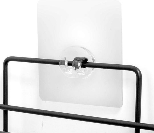 Vilde Corner Wall Mounted Bathroom Shelf Metallic 23x23x10cm Black