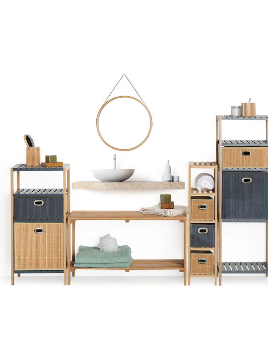Atmosphera Επιδαπέδια Ραφιέρα Μπάνιου Bamboo με 2 Ράφια 78x32x45.5cm
