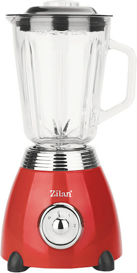 Zilan Retro Mixer mit Kunststoff Kanäta 1,5 l 500W Rote