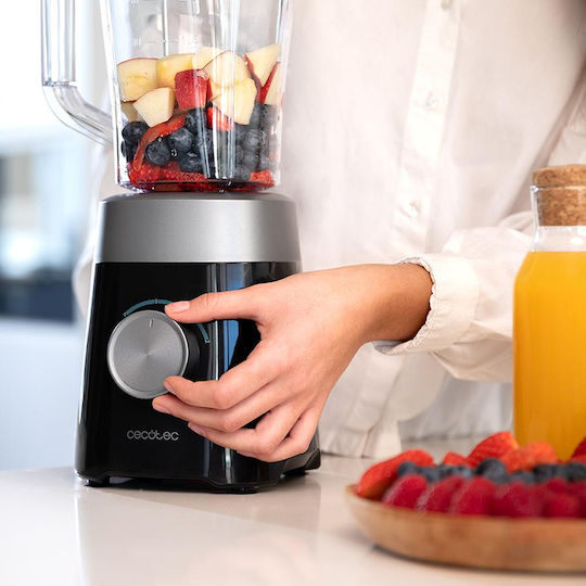 Cecotec Power Black Titanium Blender with Plastic Jug 1.5 lt 1300W Black