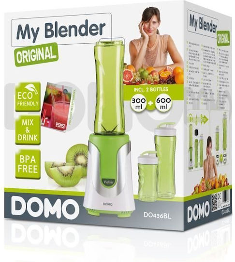 Domo My Blender Πράσινο Μπλέντερ με Πλαστική Κανάτα 600 ml 300W Πράσινο
