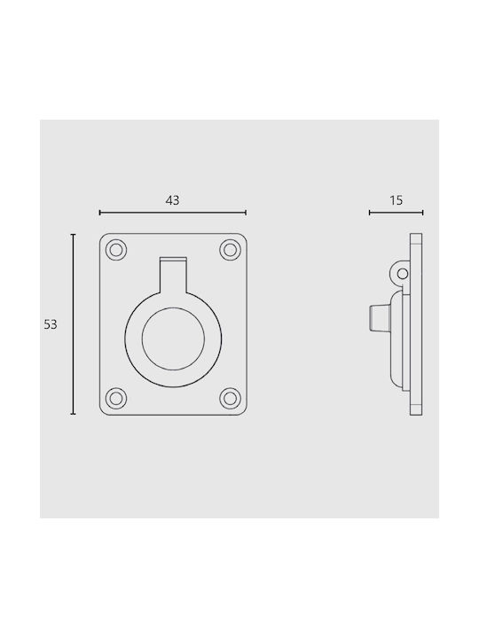 Zogometal 269 Χούφτα Πόρτας 53mm 269
