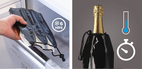 Vacu Vin Active Cooler Опаковка За Лед Черна С Коркови Тапи 991502