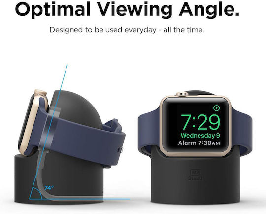 Elago W2 Stand Зарядно за Apple Watch Черен