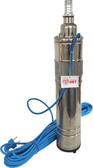 Pompa submersibilă Ddt Qgd120 completă din oțel inoxidabil, șuruburi din oțel inoxidabil, filtru de protecție, cablu de 20 m, 120 m, 3 m³/h