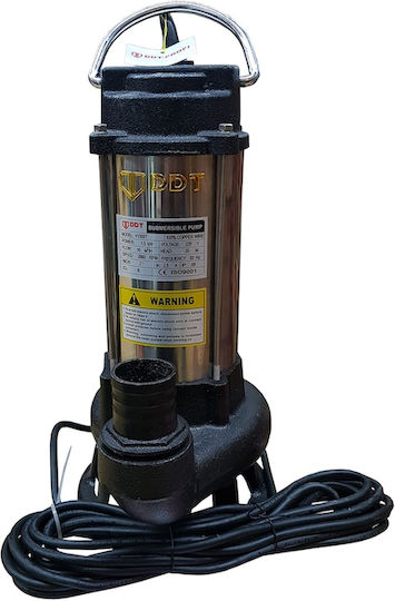 Pompa submersibilă cu tocător dublu pentru apă murdară Ddt V1500t 1500 W inox