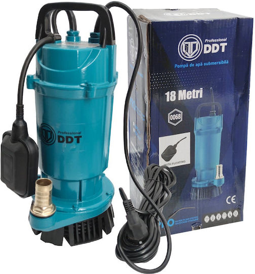 Pompa submersibilă pentru apă curată cu plutitor Ddt Qdxs-0.4f 400 W 1.5 M³/h 2860 rpm 18 metri