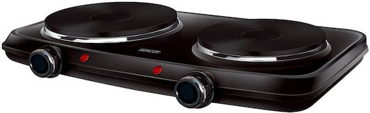 Sencor Countertop Burner Emaille Double Schwarz