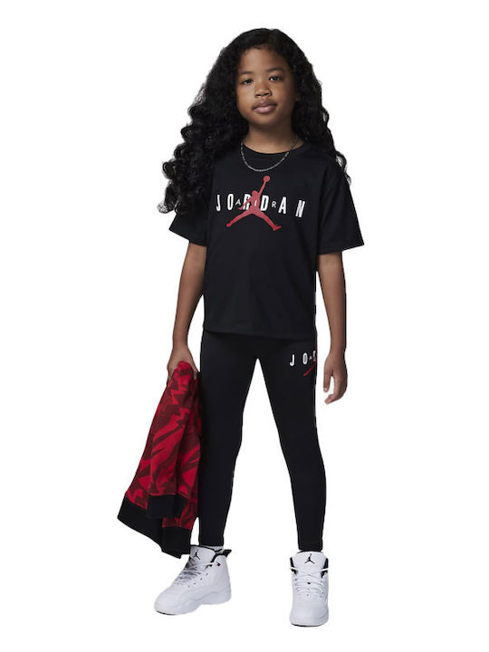 Kids' Set with Leggings Summer 2pcs Black