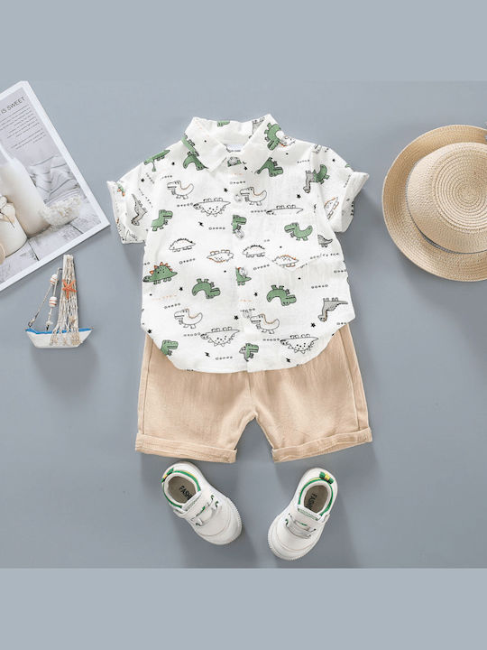 Kids' Set with Shorts Summer 2pcs White