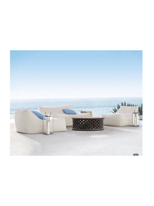 Sitzsack Liegestuhl Wasserdicht Luxury Irida Weiß 190x80x70cm