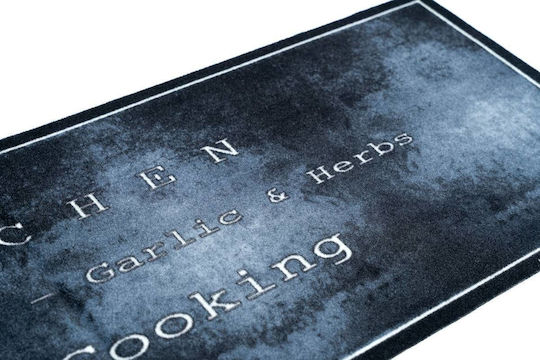 Sdim Love Cooking Kitchen Mat Runner with Anti-slip Underlay Black 50x150εκ.