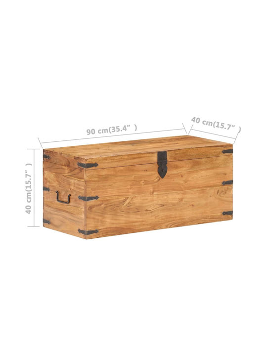 vidaXL Trunchi decorativ Lemn Bej 90x40x40buc