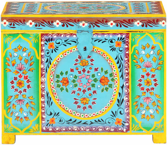 vidaXL Wooden Decorative Trunk Multicolour 50x40x40cm