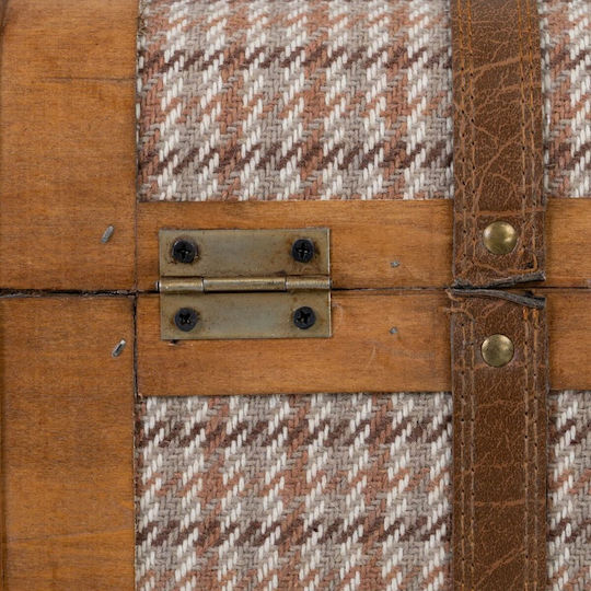 BigBuy Dekorative Truhen-Set Hölzernes Braun 2Stück 50x36x20cm