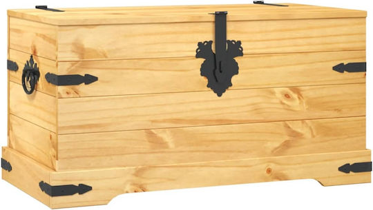 vidaXL Dekorative Truhe Hölzernes Beige 91x49.5x47cm