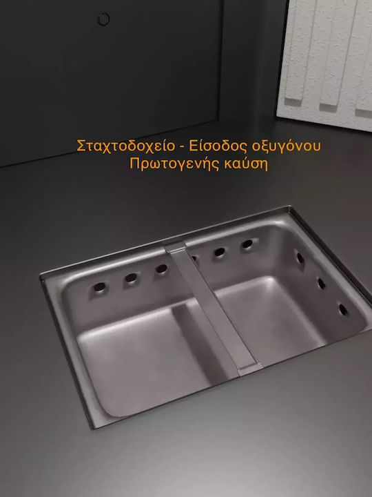Panthermica Ενεργειακό Τζάκι Ξύλου Αερόθερμο με Συρόμενες Πόρτες