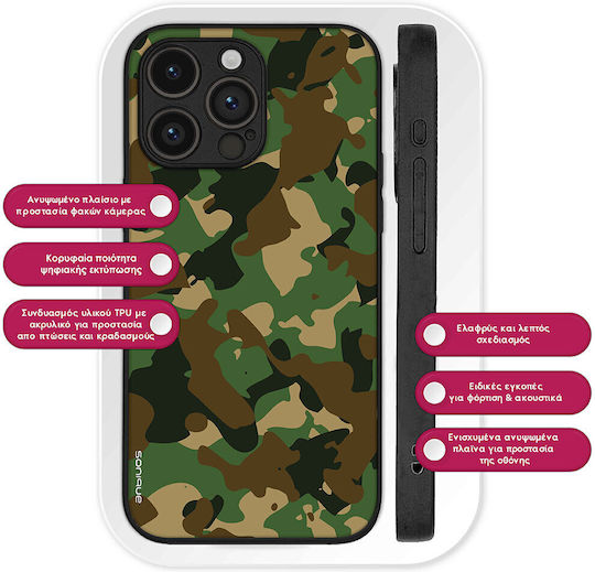 Калъф Sonique Camouflage Army Series за Oppo Find X3 Neo 5G Зелен