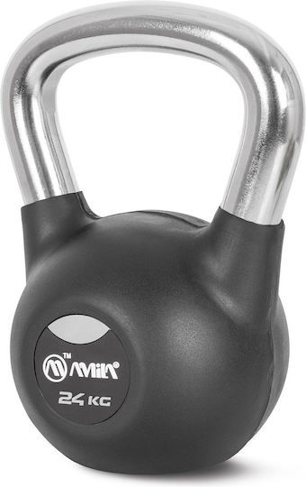 AMILA Kettlebell Rubber 24kg Silver