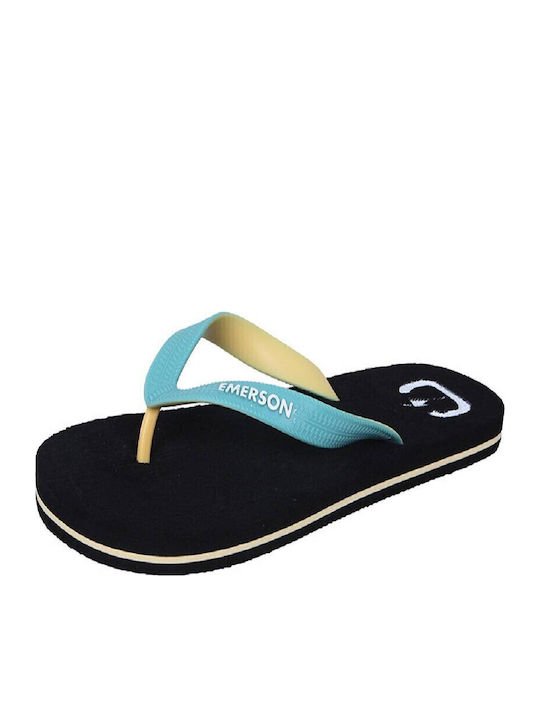191.EM95.03 Men's Flip Flops Black / Mist / Pale Yellow