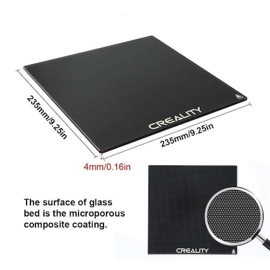 Suprafață de Tipărire din Sticlă pentru Imprimante 3D 235 X 235 X 4 Mm Compatibilă cu Ender-3 Ender-3 Pro Ender-3x Ender-5 Cr-20 Cr-20 Pro