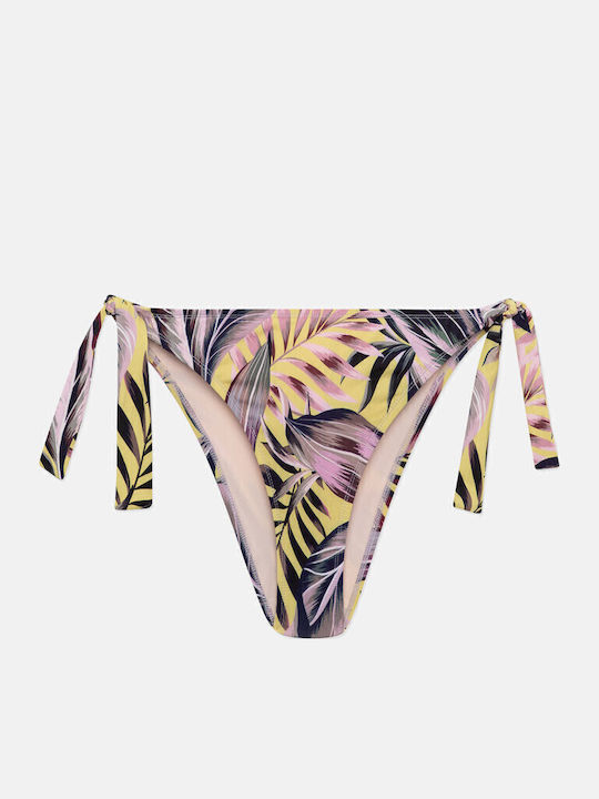 Rio Bikini Slip mit Schnürchen Lime Jungle