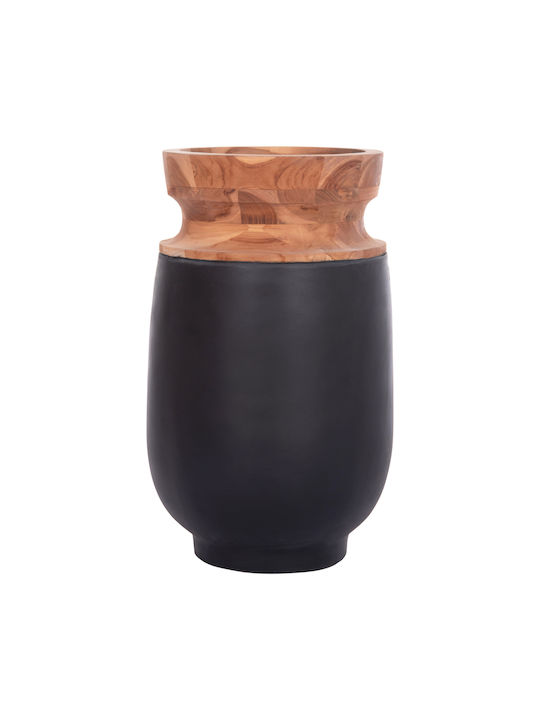 HomeMarkt Decorative Vase Linter Black 34x34x60cm
