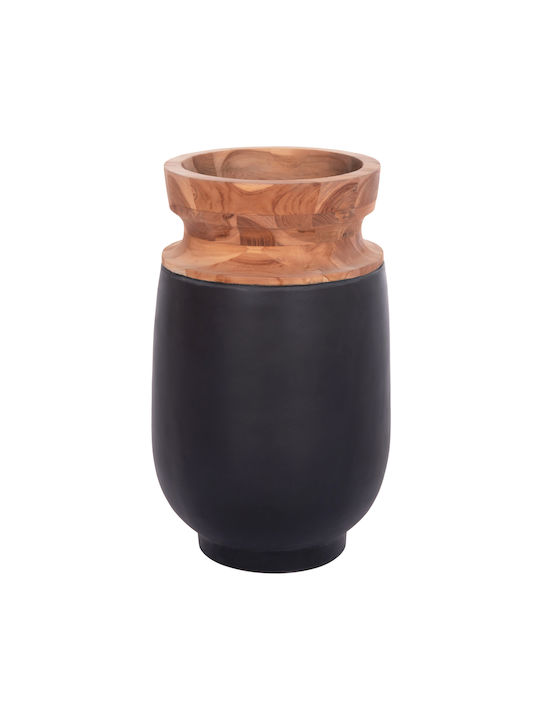 HomeMarkt Decorative Vase Linter Black 34x34x60cm