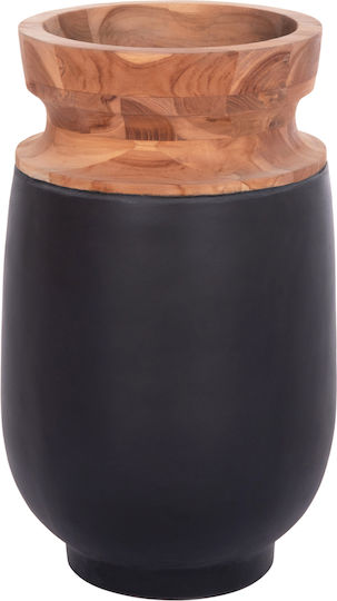 HomeMarkt Decorative Vase Linter Black 34x34x60cm