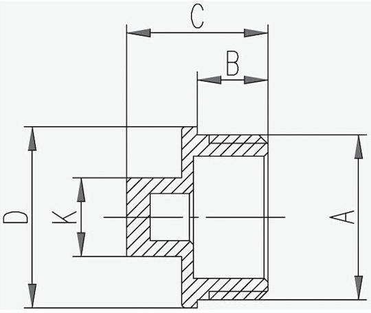 Месингова капачка 6/4" жълта Kor7z Ferro
