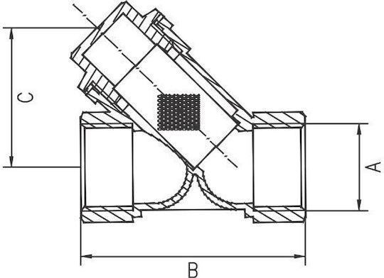 Filtru de sedimente pentru gaz Ferro 1" F06