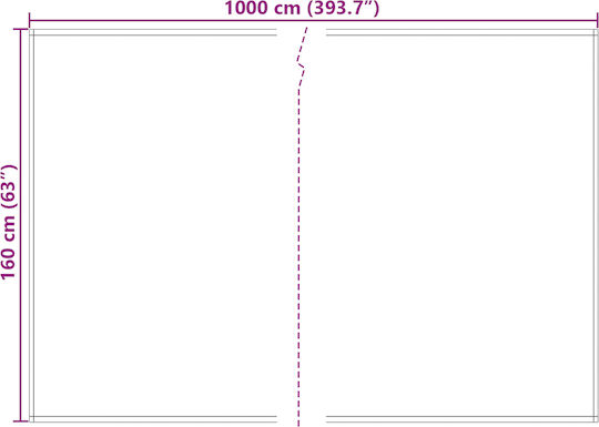 vidaXL Τεντόπανο Κόκκινο 1.6x10m