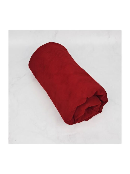 Decorațiune din tul moale 150cmx5m roșu