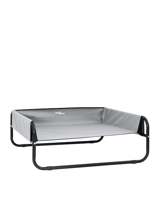 vidaXL Pat pentru câini Căsuță Gri 57x57cm.